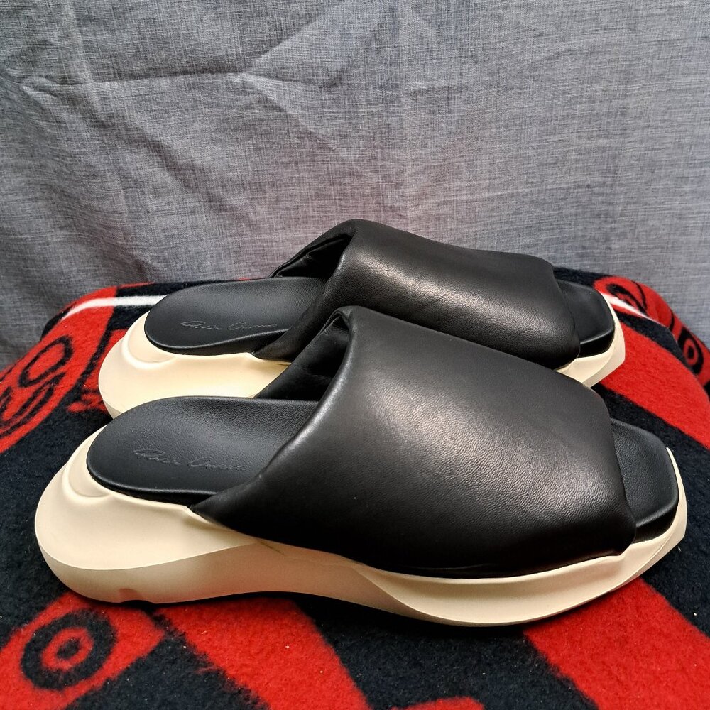 %Rick Owens Geth Puffer Slide Mainline Sandals Size 41 Women  US 11 ( D4 )